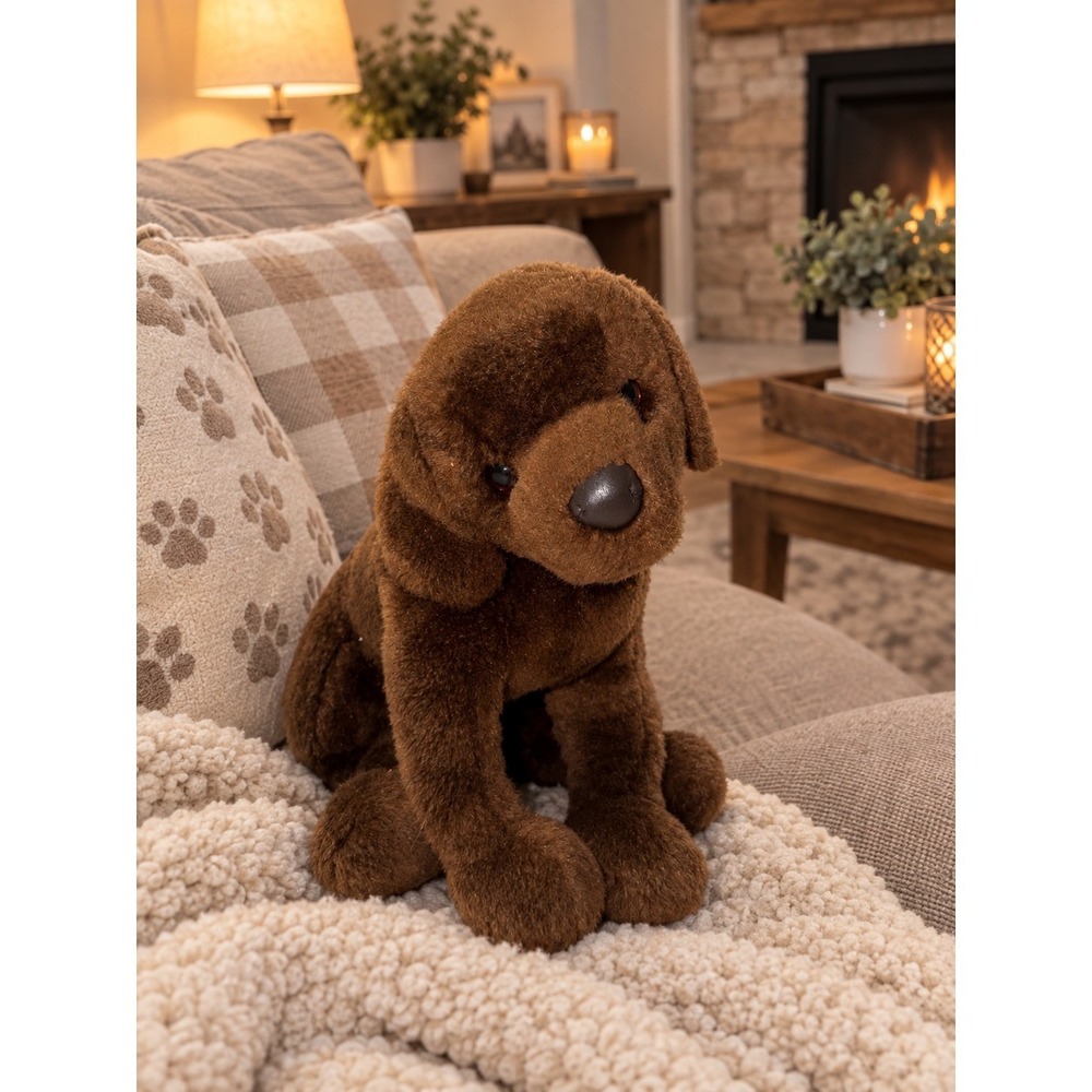 Douglas The Cuddle Toy Chocolate Lab Plush Brown Stuffed Animal Dog 15 Inch